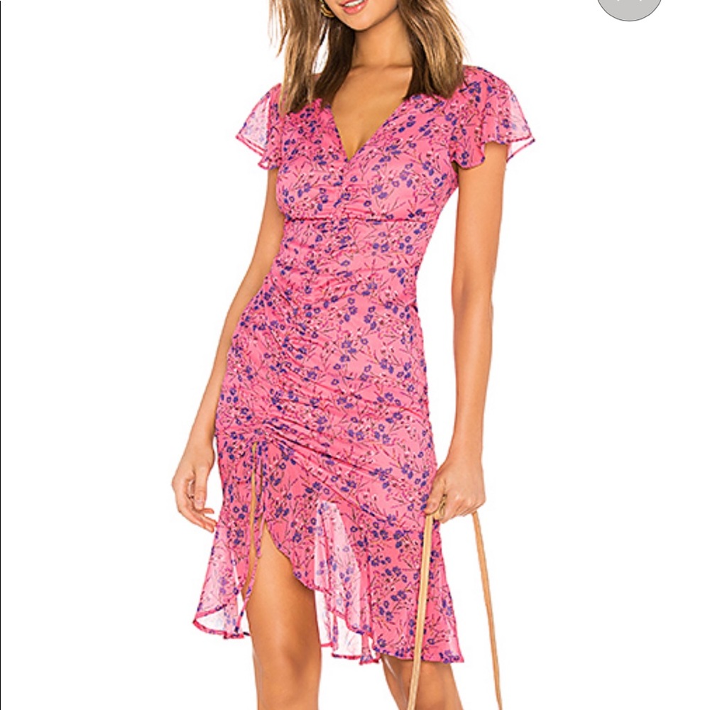 Pink floral dress